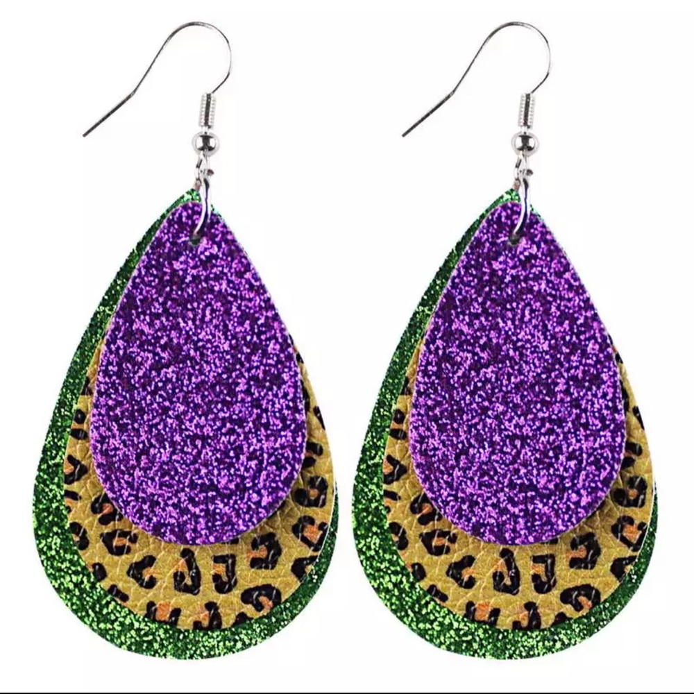 Mardi Gras earrings